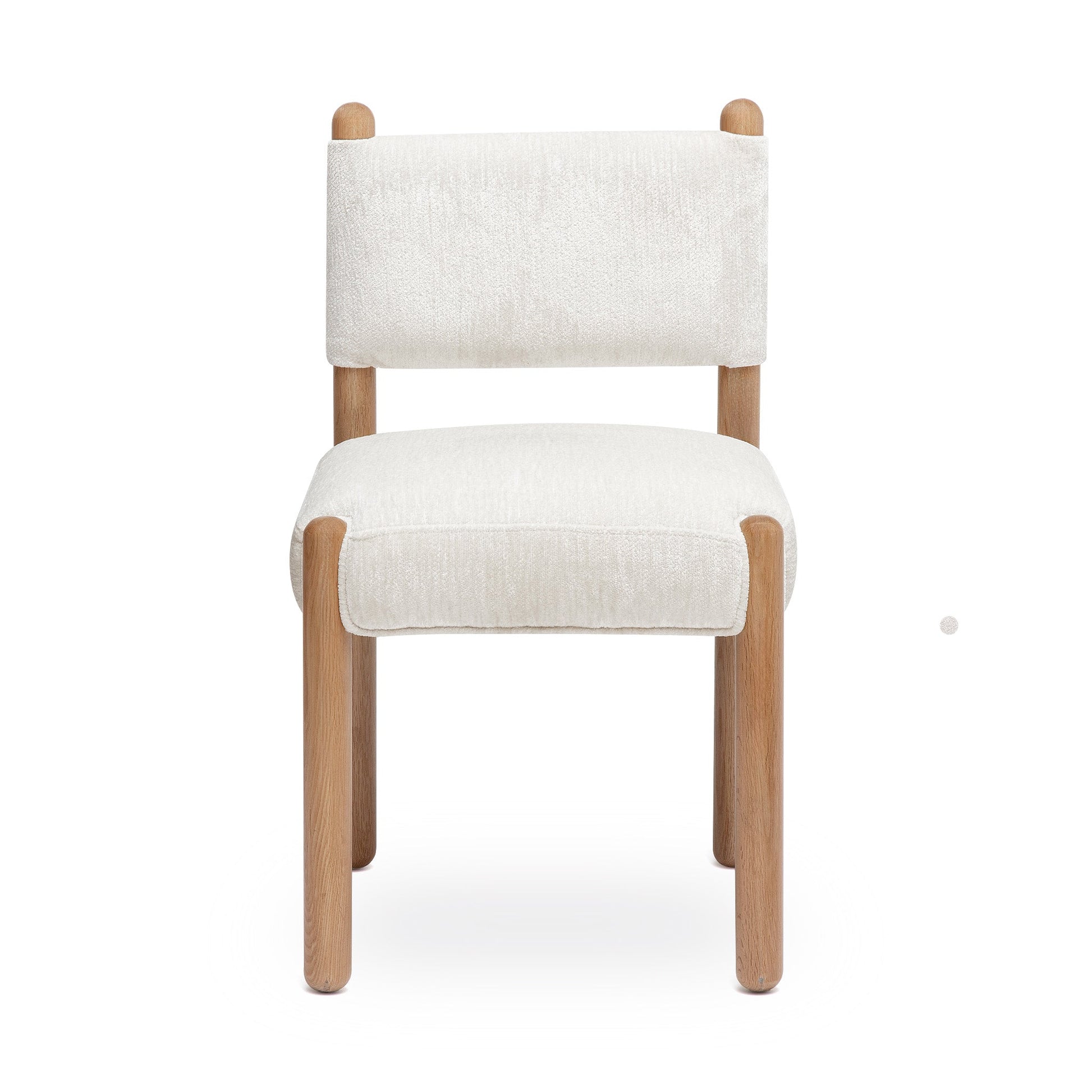 Bruno Thick Performance Chenille Straight Back Dining Chair - TOV-D69554