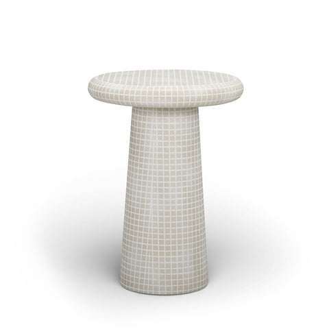 Monica Tiled Pattern Indoor/Outdoor Side Table - TOV-OC54940