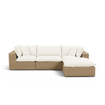 Cali 4-Piece Performance Fabric & Wicker Outdoor Sectional - REN-O12163-SEC