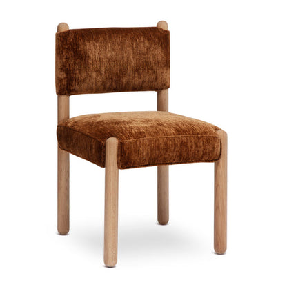 Bruno Thick Performance Chenille Straight Back Dining Chair - TOV-D69553