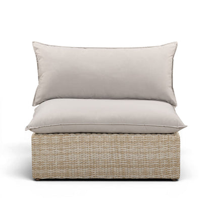 Cali Performance Fabric & Wicker Outdoor Armless Chair - REN-O11233-AC