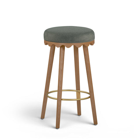 Oodle Performance Vegan Mohair Bar and Counter Stool - TOV-D54968