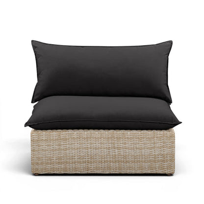 Cali Performance Fabric & Wicker Outdoor Armless Chair - REN-O11243-AC