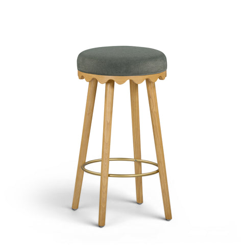 Oodle Performance Vegan Mohair Bar and Counter Stool - TOV-D54965
