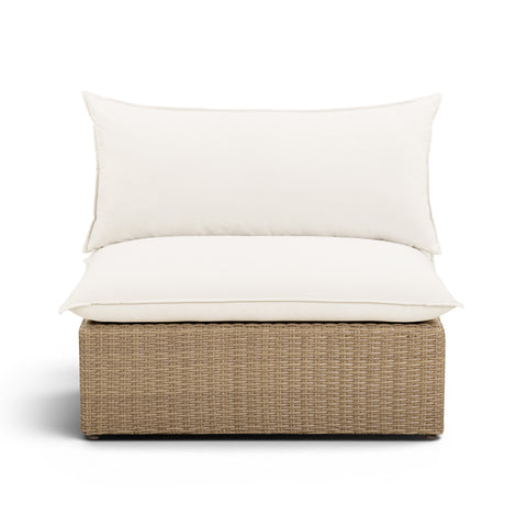 Cali Performance Fabric & Wicker Outdoor Armless Chair - REN-O12163-AC