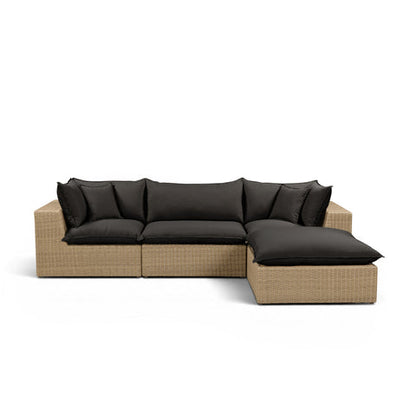 Cali 4-Piece Performance Fabric & Wicker Outdoor Sectional - REN-O12243-SEC