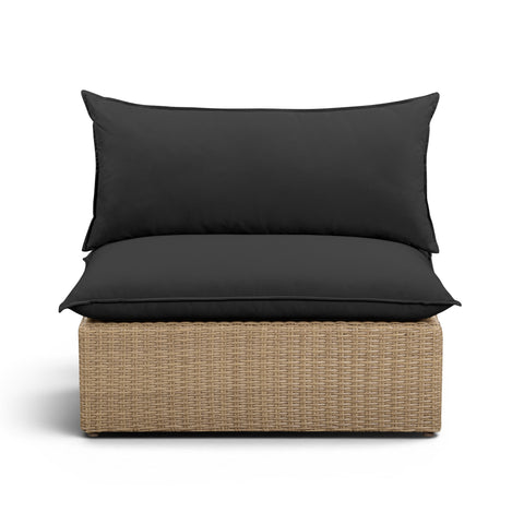 Cali Performance Fabric & Wicker Outdoor Armless Chair - REN-O12243-AC