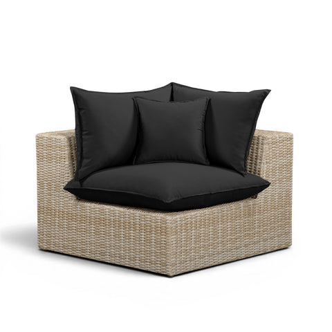 Cali Performance Fabric & Wicker Outdoor Corner Chair - REN-O11243-C