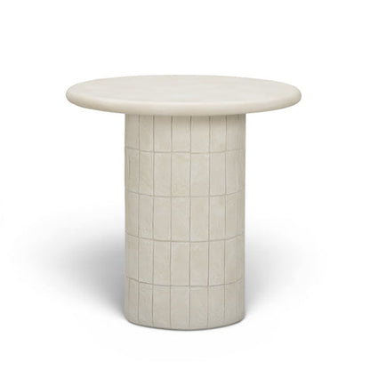 Fafo Beige Indoor/Outdoor Concrete Side Table - TOV-OC55032