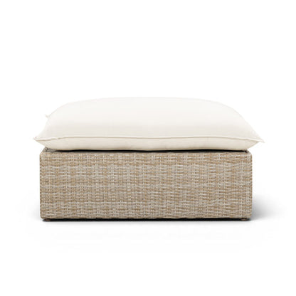 Cali Performance Fabric & Wicker Outdoor Ottoman - REN-O11164-Ottoman