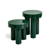 Casper High Gloss Nesting Side Table Set - Green