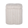 Lilou Cream Striped Jacquard Storage Accent Stool