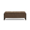 Abby Nubby Fabric Storage Bench - Brown