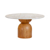 Cynthia Concrete Indoor/Outdoor Dining Table - Travertine,Walnut Brown