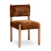 Bruno Thick Performance Chenille Straight Back Dining Chair - Bronze