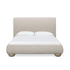 Rayne Textured Fabric Bed - Cream / Queen